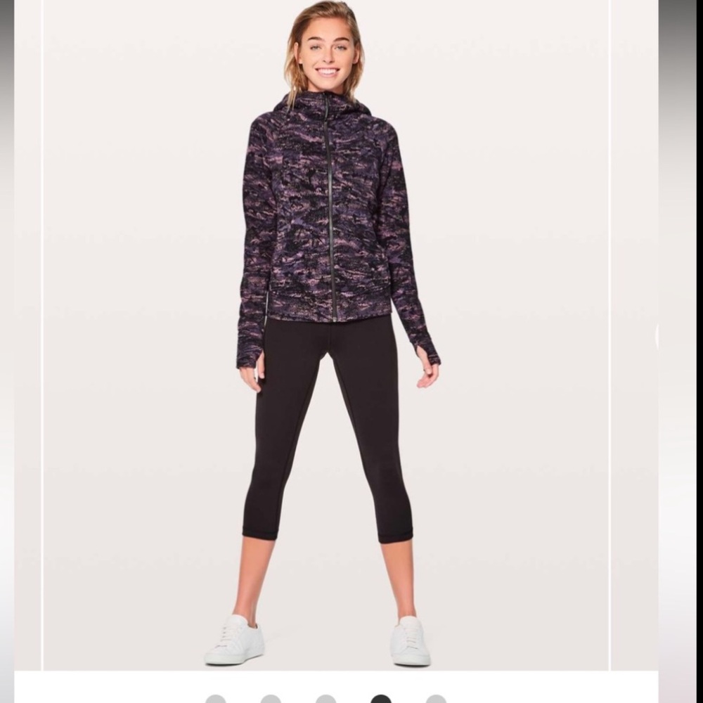 Rare Lululemon Scuba Hoodie IV, Rip Wave Purple Thunder Black, size 8